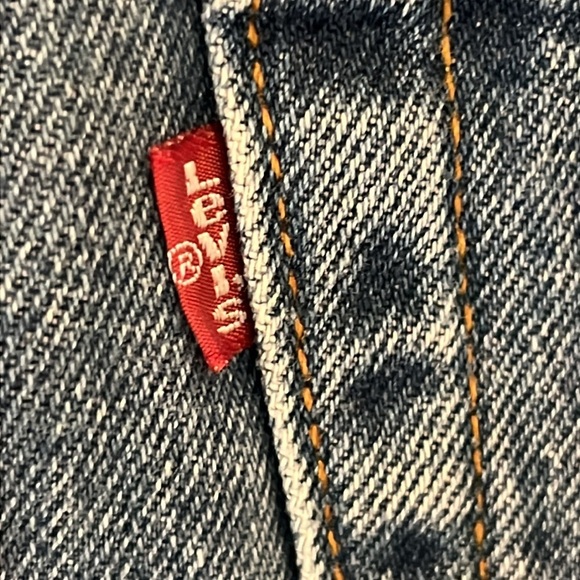 Vintage 90’s Y2K Levi’s 505 Jeans Blue Fade Regular Fit Straight Red Tab 36x31 - Picture 11 of 14